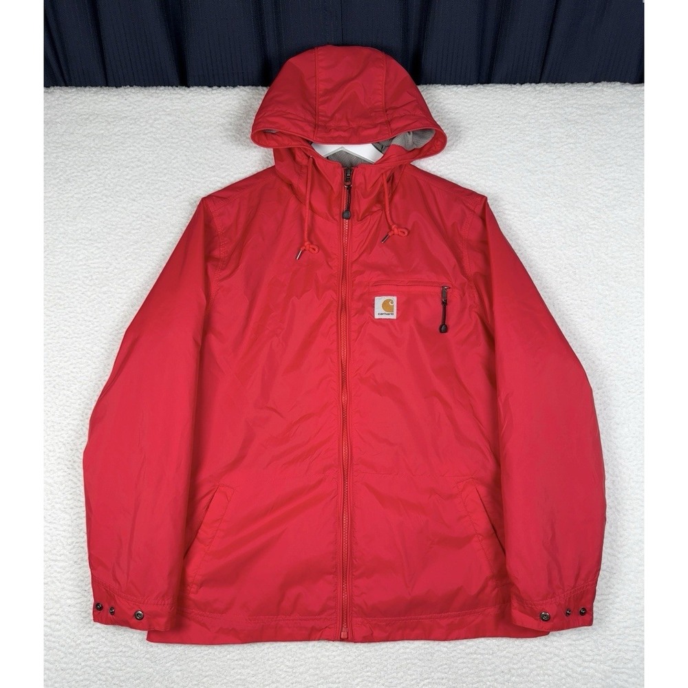 CARHARTT Rain Defender Windbreaker Jacket (100463 623) Red Women's Small (4/6)